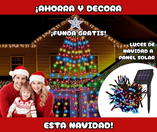 Luces de Navidad a Panel Solar